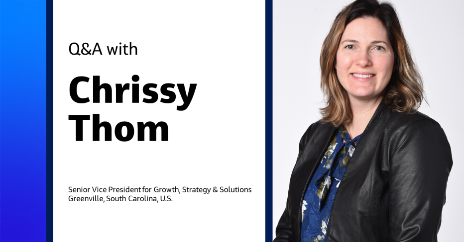 Chrissy Thom headshot in Q&A banner